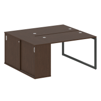 Metal System Quattro Р. ст. с шкафом-купе на О-образном м/к 40БО.РС-СШК-1.2 Т Акация/Антрацит металл 1610*1475*750