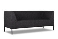 Трехместный диван Ультра 2.0 Euroforma / Рогожка Wool / Черный / 1820×720×750