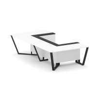 Стол для переговоров П-образный Steel Meet KM-PR.B.SP-07P / Тиквуд Светлый – Графит Глянец – Металл Черный / 1600×3200×750 Стол для переговоров П-образный Steel Meet KM-PR.B.SP-07P / Тиквуд Светлый – Графит Глянец – Металл Черный / 1600×3200×750