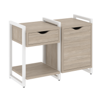 Loft Тумба на регулируемых опорах наборная. Вариант №3 VR.L-TN-3.O Тиквуд тёмный/Чёрный металл 970×460×719 Loft Тумба на регулируемых опорах наборная. Вариант №3 VR.L-TN-3.O Тиквуд тёмный/Чёрный металл 970×460×719