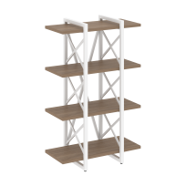 Loft Стеллаж на регулируемых опорах-4 полки VR.L-MST.O-4.4V Тиквуд тёмный/Чёрный металл 800×400×1280 Loft Стеллаж на регулируемых опорах-4 полки VR.L-MST.O-4.4V Тиквуд тёмный/Чёрный металл 800×400×1280