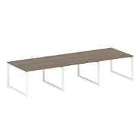 Metal System Quattro Перег. стол (3 столешницы) на О-оразном м/к 50БО.ПРГ-3.2 Акация/Антрацит металл 3600*1235*750 Metal System Quattro Перег. стол (3 столешницы) на О-оразном м/к 50БО.ПРГ-3.2 Акация/Антрацит металл 3600*1235*750