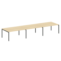 Metal System Quattro Перег. стол (3 столешницы) на П-оразном м/к 40БП.ПРГ-3.4 Акация/Антрацит металл 4800*1235*750 Metal System Quattro Перег. стол (3 столешницы) на П-оразном м/к 40БП.ПРГ-3.4 Акация/Антрацит металл 4800*1235*750