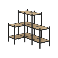 Loft Угловой внутренний стеллаж наборный VR.L-37 Тиквуд тёмный/Белый металл 862×1278×1047 Loft Угловой внутренний стеллаж наборный VR.L-37 Тиквуд тёмный/Белый металл 862×1278×1047