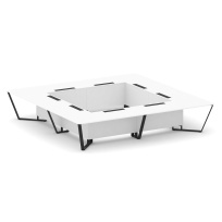 Стол для переговоров квадратный Steel Meet KD-PR.B.SP-20K2 / Тиквуд Светлый – Металл Черный / 4000×4000×750 Стол для переговоров квадратный Steel Meet KD-PR.B.SP-20K2 / Тиквуд Светлый – Металл Черный / 4000×4000×750