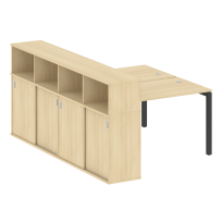 Metal System Quattro Р. ст. с шкафом-купе на П-образном м/к 50БП.РС-СШК-4.2 Т Акация/Антрацит металл 1610*2332*1098 Metal System Quattro Р. ст. с шкафом-купе на П-образном м/к 50БП.РС-СШК-4.2 Т Акация/Антрацит металл 1610*2332*1098