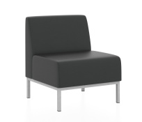 Мягкое кресло Компакт Euroforma / Искуственная шесть Kardif / Серый 10 / Черный / 600×620×770 Мягкое кресло Компакт Euroforma / Искуственная шесть Kardif / Серый 10 / Черный / 600×620×770