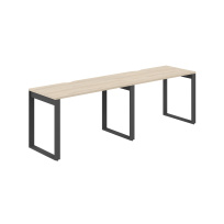Стол-бенч 2-х местный s-b-s с вырезом Allegro / 2400×600×750 / Профиль О-образный: 70×20 / Металлокаркас: Антрацит / Столешница: Белый / AG.171.WH.V.72.AN Стол-бенч 2-х местный s-b-s с вырезом Allegro / 2400×600×750 / Профиль О-образный: 70×20 / Металлокаркас: Антрацит / Столешница: Белый / AG.171.WH.V.72.AN