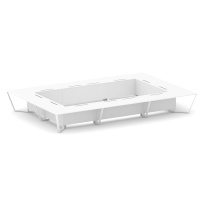 Стол для переговоров прямоугольный Steel Meet KD-PR.B.SP-26K2 / Тиквуд Светлый – Металл Белый / 6000×4000×750 Стол для переговоров прямоугольный Steel Meet KD-PR.B.SP-26K2 / Тиквуд Светлый – Металл Белый / 6000×4000×750