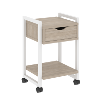 Loft Тумба на колесных опорах с ящиком и полкой VR.L-T1.K Тиквуд светлый/Антрацит металл 500×460×767 Loft Тумба на колесных опорах с ящиком и полкой VR.L-T1.K Тиквуд светлый/Антрацит металл 500×460×767
