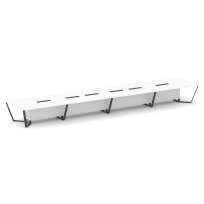 Стол для переговоров прямоугольный Steel Meet KD-PR.B.SP-24 / Тиквуд Светлый – Металл Антрацит / 8000×1600×750 Стол для переговоров прямоугольный Steel Meet KD-PR.B.SP-24 / Тиквуд Светлый – Металл Антрацит / 8000×1600×750