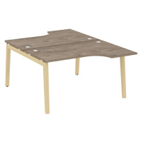 Onix Wood Рабочая станция OW.D.SA-2 Белый бриллиант/Дуб светлый/Белый металл 1380*1995*750 (1475/460)