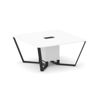 Стол для переговоров квадратный Steel Meet KD-PR.B.SP-08 / Тиквуд Светлый – Металл Черный / 1600×1600×750 Стол для переговоров квадратный Steel Meet KD-PR.B.SP-08 / Тиквуд Светлый – Металл Черный / 1600×1600×750