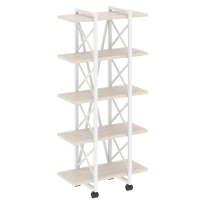Loft Стеллаж на колесных опорах-5 полок VR.L-MST.K-5.4V Тиквуд тёмный/Чёрный металл 800×400×1704 Loft Стеллаж на колесных опорах-5 полок VR.L-MST.K-5.4V Тиквуд тёмный/Чёрный металл 800×400×1704