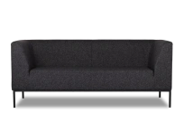 Трехместный диван Ультра 2.0 Euroforma / Рогожка Wool / Черный / 1820×720×750