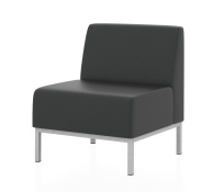 Мягкое кресло Компакт Euroforma / Искуственная шесть Kardif / Серый 10 / Черный / 600×620×770 Мягкое кресло Компакт Euroforma / Искуственная шесть Kardif / Серый 10 / Черный / 600×620×770