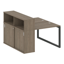 Metal System Quattro Р. ст. с шкафом-купе на О-образном м/к 50БО.РС-СШК-2.1 Т Акация/Антрацит металл 1410*1475*1098 Metal System Quattro Р. ст. с шкафом-купе на О-образном м/к 50БО.РС-СШК-2.1 Т Акация/Антрацит металл 1410*1475*1098