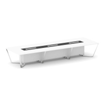 Стол для переговоров прямоугольный Steel Meet MM-PR.B.SP-16 / Тиквуд Светлый – Графит Глянец – Нержавеющая Сталь – Хром / 4800×1600×750 Стол для переговоров прямоугольный Steel Meet MM-PR.B.SP-16 / Тиквуд Светлый – Графит Глянец – Нержавеющая Сталь – Хром / 4800×1600×750