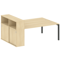 Metal System Quattro Р. ст. с шкафом-купе на П-образном м/к 50БП.РС-СШК-2.5 Т Акация/Антрацит металл 2210*1475*1098 Metal System Quattro Р. ст. с шкафом-купе на П-образном м/к 50БП.РС-СШК-2.5 Т Акация/Антрацит металл 2210*1475*1098