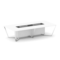 Стол для переговоров прямоугольный Steel Meet MM-PR.B.SP-12 / Тиквуд Светлый – Графит Глянец – Нержавеющая Сталь – Хром / 3200×1600×750 Стол для переговоров прямоугольный Steel Meet MM-PR.B.SP-12 / Тиквуд Светлый – Графит Глянец – Нержавеющая Сталь – Хром / 3200×1600×750