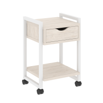 Loft Тумба на колесных опорах с ящиком и полкой VR.L-T1.K Тиквуд светлый/Антрацит металл 500×460×767 Loft Тумба на колесных опорах с ящиком и полкой VR.L-T1.K Тиквуд светлый/Антрацит металл 500×460×767