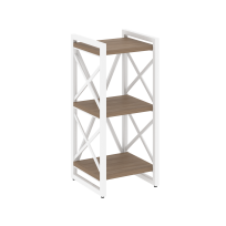 Loft Стеллаж на регулируемых опорах-3 полки VR.L-MST.O-3.4 Тиквуд тёмный/Чёрный металл 400×400×910 Loft Стеллаж на регулируемых опорах-3 полки VR.L-MST.O-3.4 Тиквуд тёмный/Чёрный металл 400×400×910