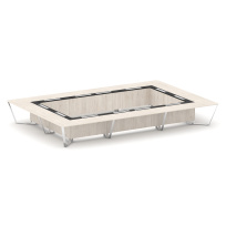 Стол для переговоров прямоугольный Steel Meet MM-PR.B.SP-26K2 / Тиквуд Светлый – Графит Глянец – Нержавеющая Сталь – Хром / 6000×4000×750 Стол для переговоров прямоугольный Steel Meet MM-PR.B.SP-26K2 / Тиквуд Светлый – Графит Глянец – Нержавеющая Сталь – Хром / 6000×4000×750