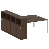 Бенч-стол на П-образном м/к с опорным шкафом-купе Metal system quattro 40×40 БП.РС-СШК-4.4 Т Акация/Антрацит металл 2010*2332*1098 Бенч-стол на П-образном м/к с опорным шкафом-купе Metal system quattro 40×40 БП.РС-СШК-4.4 Т Акация/Антрацит металл 2010*2332*1098