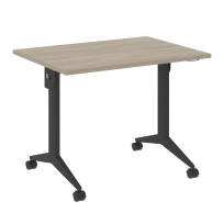 X-Pull Стол складной мобильный X.M-1.7 Тиквуд тёмный/Белый металл 980×720×753