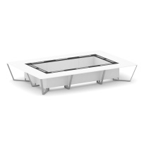 Стол для переговоров прямоугольный Steel Meet KM-PR.B.SP-20K / Тиквуд Светлый – Графит Глянец – Металл Серый / 4800×3200×750 Стол для переговоров прямоугольный Steel Meet KM-PR.B.SP-20K / Тиквуд Светлый – Графит Глянец – Металл Серый / 4800×3200×750