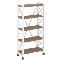 Loft Стеллаж на колесных опорах-5 полок VR.L-MST.K-5.8 Денвер светлый/Серый металл 800×400×1704 Loft Стеллаж на колесных опорах-5 полок VR.L-MST.K-5.8 Денвер светлый/Серый металл 800×400×1704