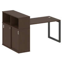 Metal System Quattro Стол офисный с шкафом-купе на О-образном м/к 50БО.РС-СШК-3.3 Т Вяз/Мокко металл 1810×1120×1098 Metal System Quattro Стол офисный с шкафом-купе на О-образном м/к 50БО.РС-СШК-3.3 Т Вяз/Мокко металл 1810×1120×1098