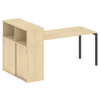 Metal System Quattro Стол офисный с шкафом-купе на П-образном м/к 40БП.РС-СШК-3.4 Т Вяз/Мокко металл 2010×1120×1098 Metal System Quattro Стол офисный с шкафом-купе на П-образном м/к 40БП.РС-СШК-3.4 Т Вяз/Мокко металл 2010×1120×1098