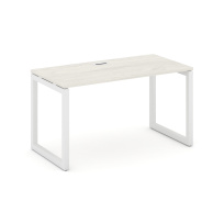 Стол офисный Style Project SN-4O.SP-021 / Дуб Табак – Металл Белый / 980×800×750 Стол офисный Style Project SN-4O.SP-021 / Дуб Табак – Металл Белый / 980×800×750