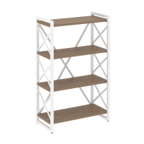 Loft Стеллаж на регулируемых опорах-4 полки VR.L-MST.O-4.8 Тиквуд тёмный/Чёрный металл 800×400×1280 Loft Стеллаж на регулируемых опорах-4 полки VR.L-MST.O-4.8 Тиквуд тёмный/Чёрный металл 800×400×1280