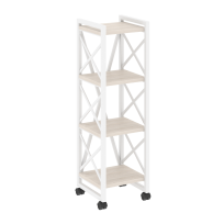 Loft Стеллаж на колесных опорах-4 полки VR.L-MST.K-4.4 Тиквуд тёмный/Чёрный металл 400×400×1334 Loft Стеллаж на колесных опорах-4 полки VR.L-MST.K-4.4 Тиквуд тёмный/Чёрный металл 400×400×1334