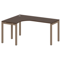 Metal System Quattro Стол криволинейный левый на П-образном м/к 50БП.СА-4 (L) Акация/Антрацит металл 1600*1200*750 Metal System Quattro Стол криволинейный левый на П-образном м/к 50БП.СА-4 (L) Акация/Антрацит металл 1600*1200*750