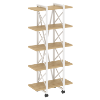 Loft Стеллаж на колесных опорах-5 полок VR.L-MST.K-5.4V Тиквуд тёмный/Чёрный металл 800×400×1704 Loft Стеллаж на колесных опорах-5 полок VR.L-MST.K-5.4V Тиквуд тёмный/Чёрный металл 800×400×1704