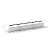 Стол для переговоров прямоугольный Steel Meet MM-PR.B.SP-18 / Тиквуд Светлый – Графит Глянец – Нержавеющая Сталь – Хром / 6000×1600×750 Стол для переговоров прямоугольный Steel Meet MM-PR.B.SP-18 / Тиквуд Светлый – Графит Глянец – Нержавеющая Сталь – Хром / 6000×1600×750